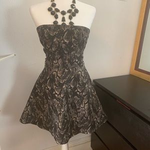 Black and gold party dress